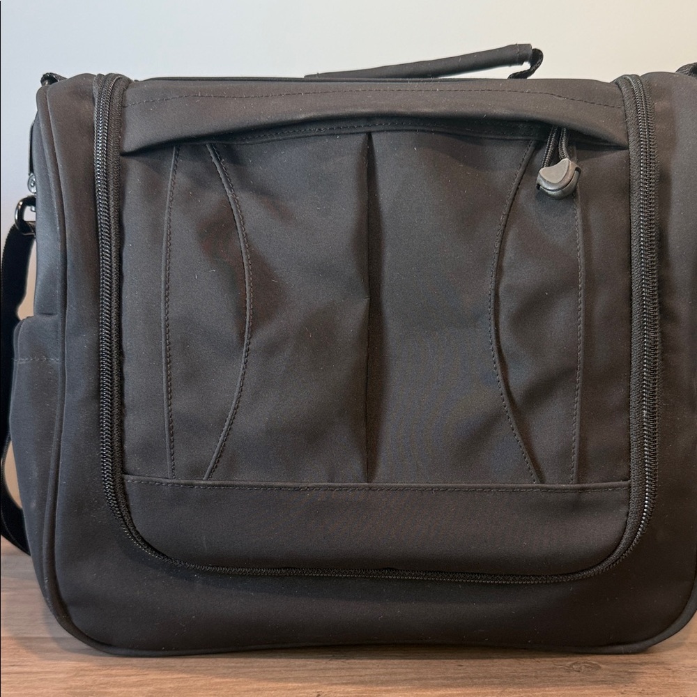 L.L. Bean Black Gray Messenger Bag